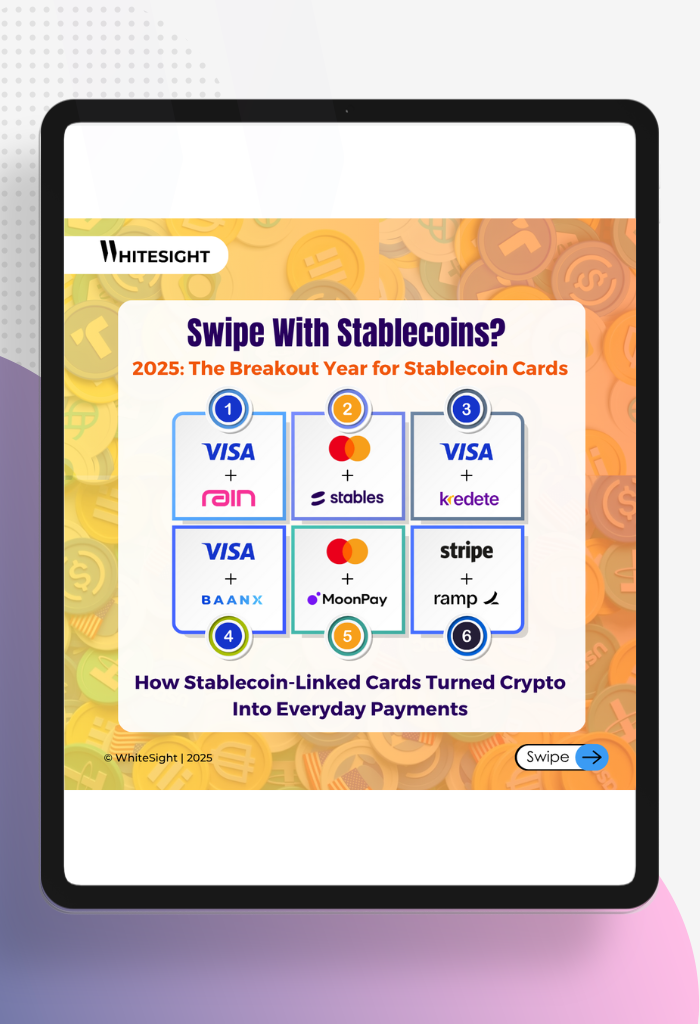 Infographic showing various stablecoin-linked card launches in 2025 and the players enabling them.